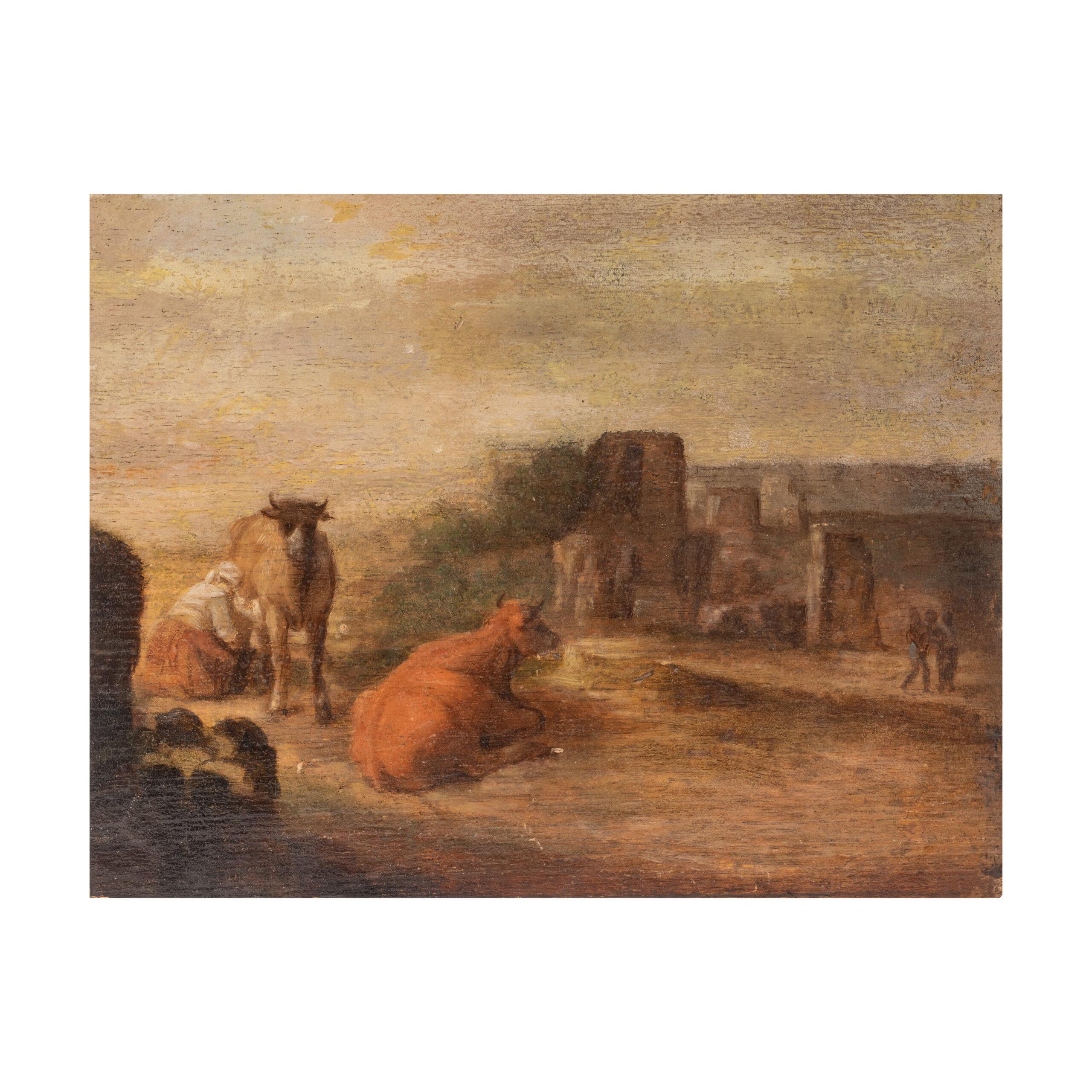 Dipinto a Olio su Legno alla maniera Rosa da Tivoli, del XVII secolo