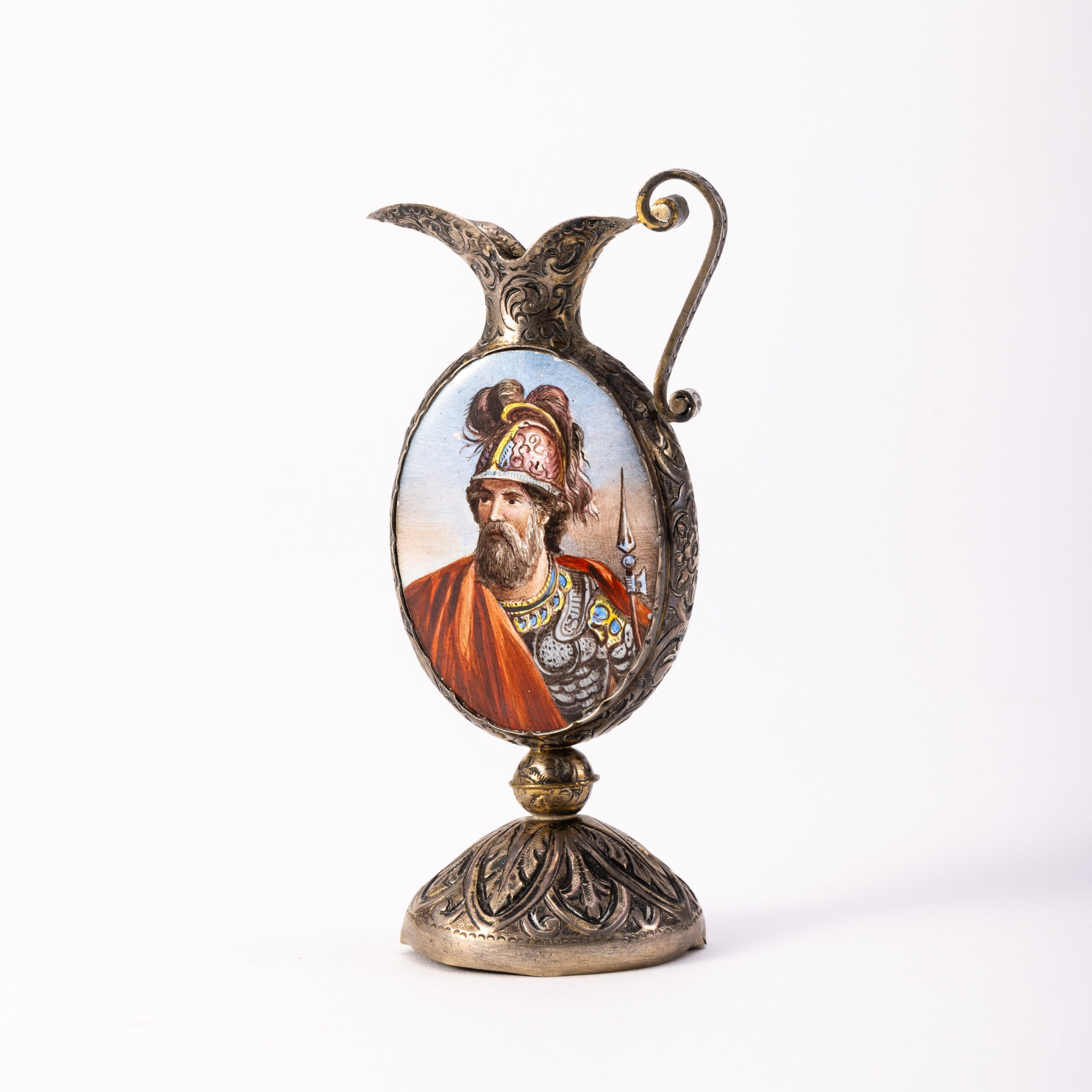 Piccolo Versatoio in Argento con Miniature, Sicilia XVIII secolo