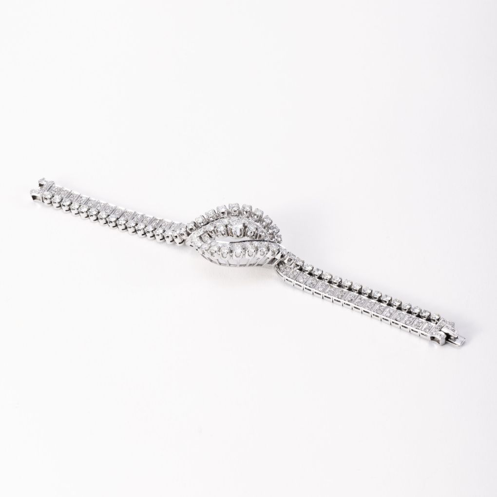 Bracciale in Platino e Diamanti di Nobile Eredità Italiana